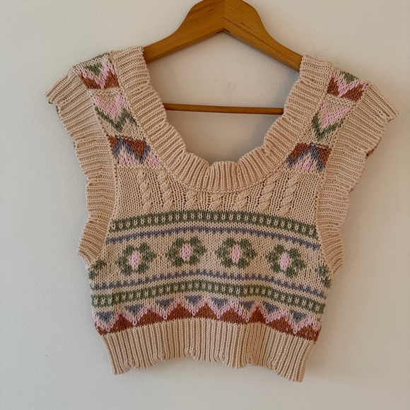 Anthropologie by Anthropologie Scalloped Sleeveless Vest Size XXSP - Picture 2 of 9